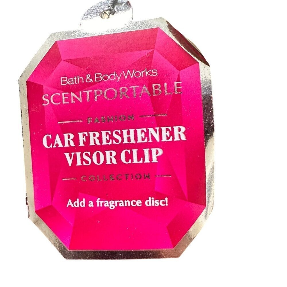 Bath & Body Works Scentportable Car Air Freshener Metal Visor‎ Clip Pink Flower - Picture 7 of 7